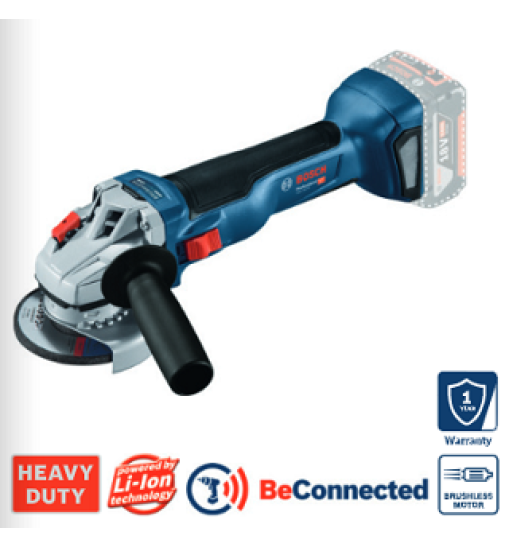 Bosch Small Angle Grinder GWS 18V-10 (125 mm Solo)